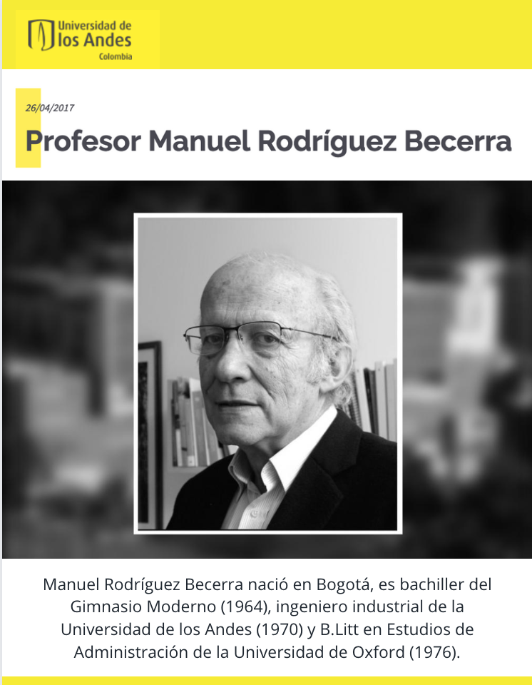 Manuel Rodriguez Profesor Uniandes